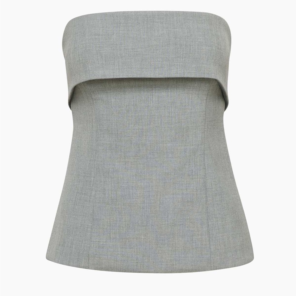 Aritzia Strapless Light Gray Tube Top